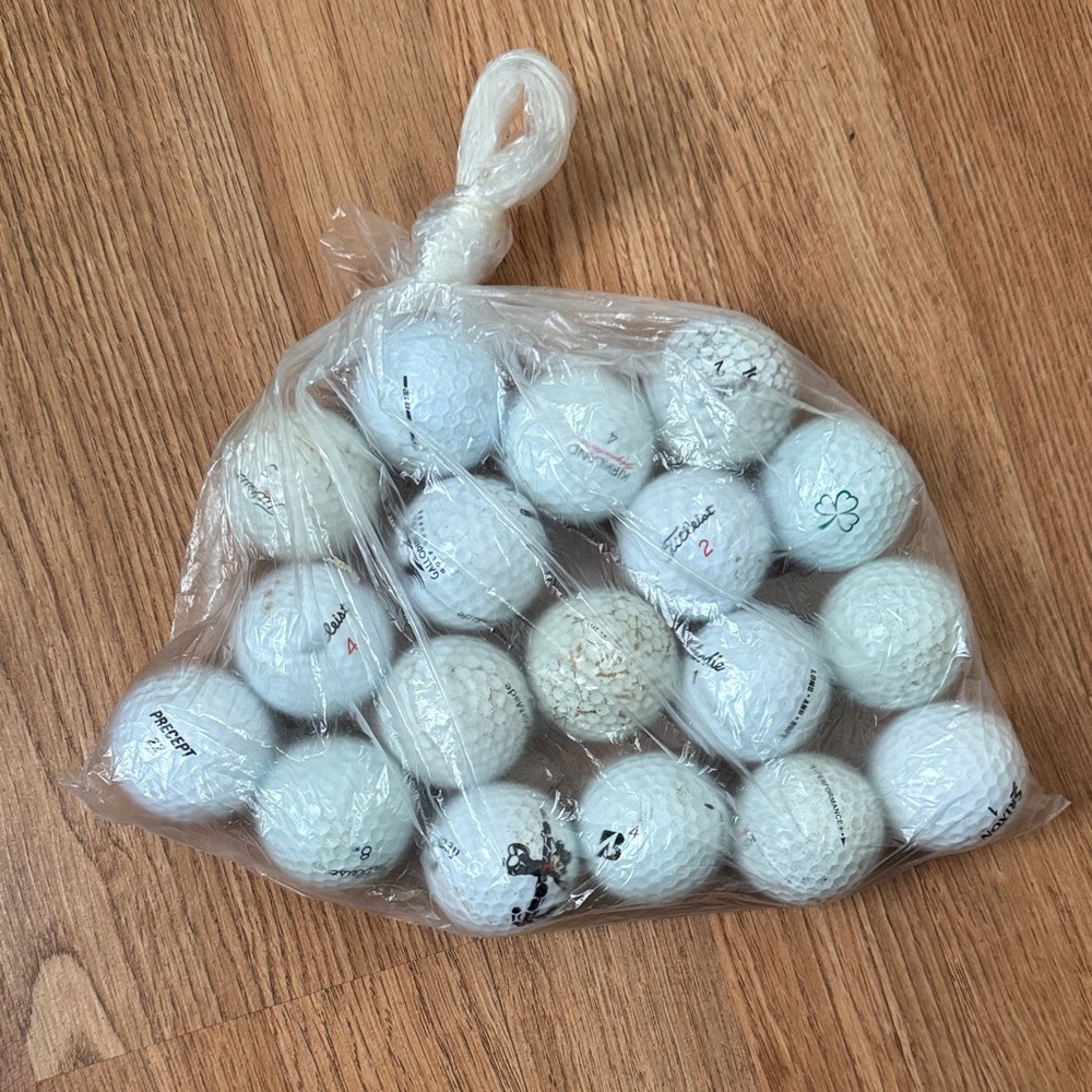 Titleist Premium White Golf Balls Lot of 17 various brands - USED
